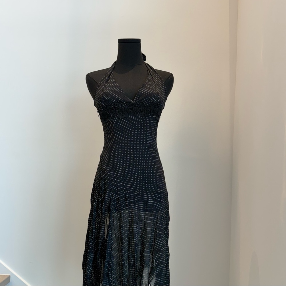 Sheer halter neck dress